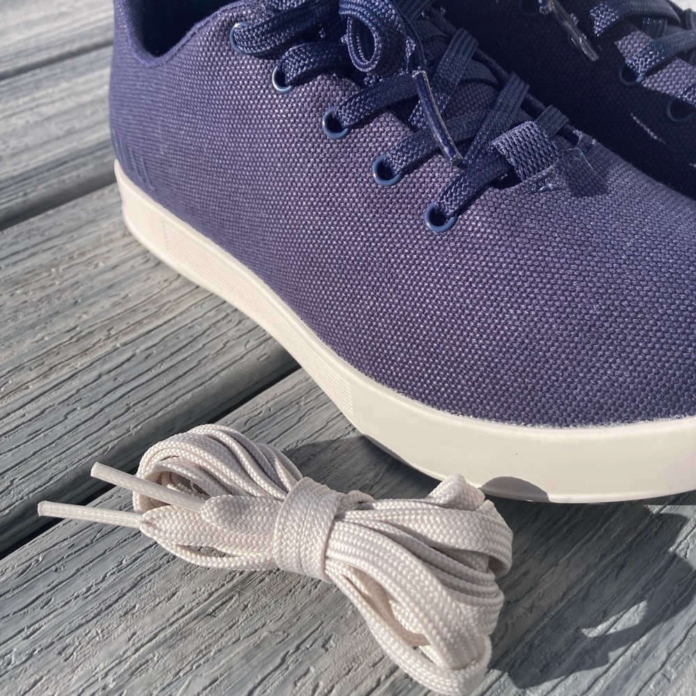 NO BULL - Navy Canvas Trainer Sneakers - 8 RUNS SMALL - Picture 3 of 8